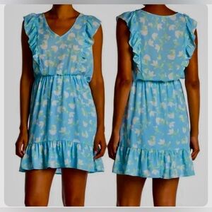 #45 COLLECTIVE CONCEPTS Floral Ruffled
Sleeveless Mini Dress